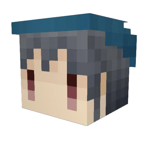 manzyuu50 Minecraft avatar head, 3D render