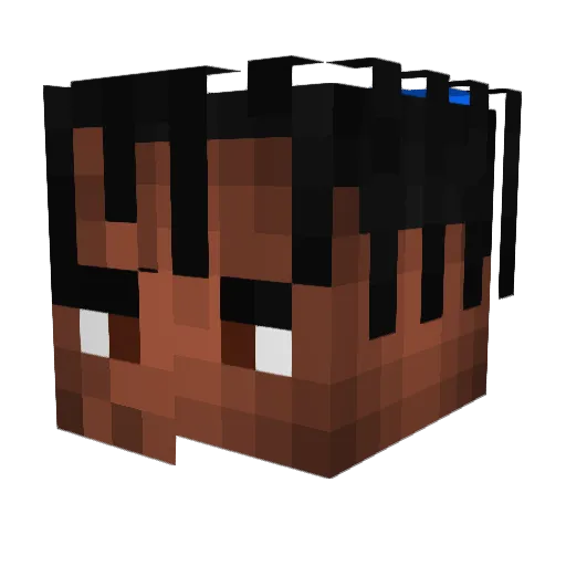 mao586 Minecraft avatar head, 3D render