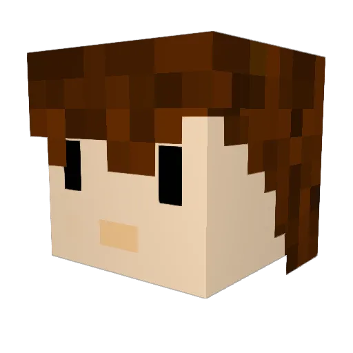 mao9000 Minecraft avatar head, 3D render