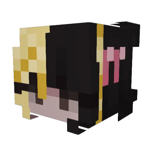 mao_null Minecraft avatar head, 3D render