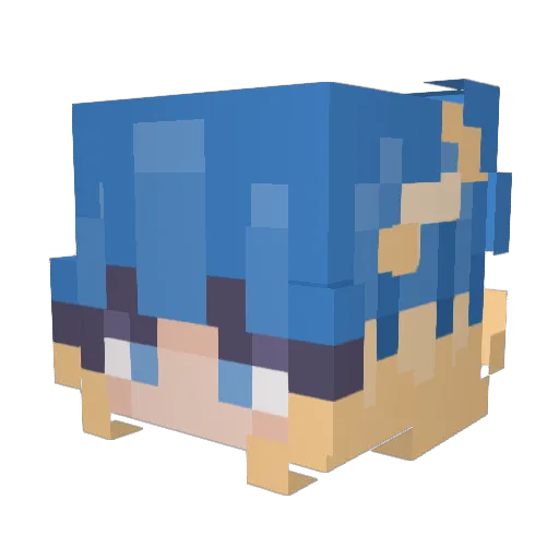 mao_pray Minecraft avatar head, 3D render