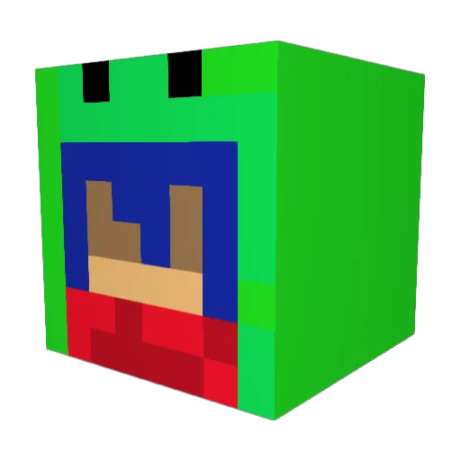 maofuki Minecraft avatar head, 3D render