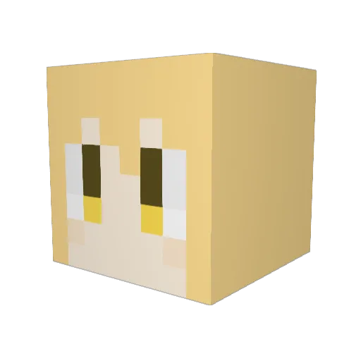 maolaos Minecraft avatar head, 3D render