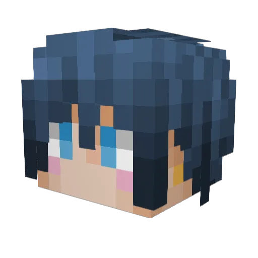 maomaoshan Minecraft avatar head, 3D render