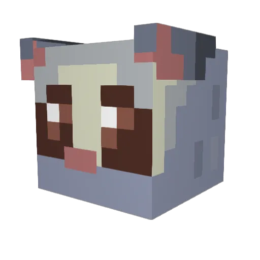 maousce Minecraft avatar head, 3D render