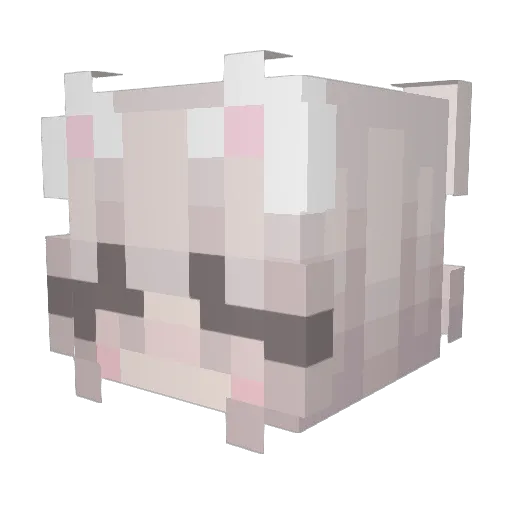 maoyunaGZ Minecraft avatar head, 3D render