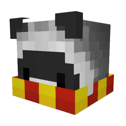 mapachito8 Minecraft avatar head, 3D render