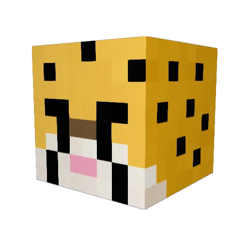 mapdit Minecraft avatar head, 3D render