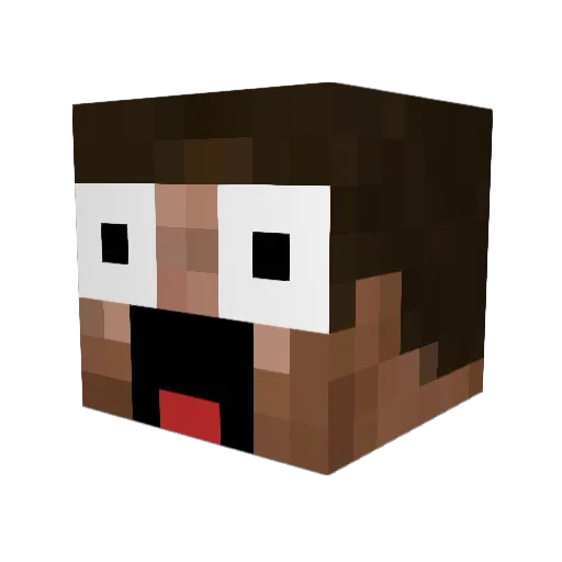 mape_mc Minecraft avatar head, 3D render