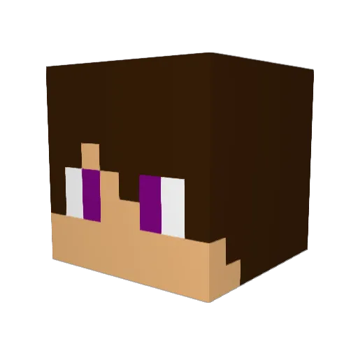 mapedal Minecraft avatar head, 3D render