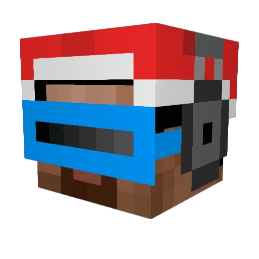 mapenibo Minecraft avatar head, 3D render