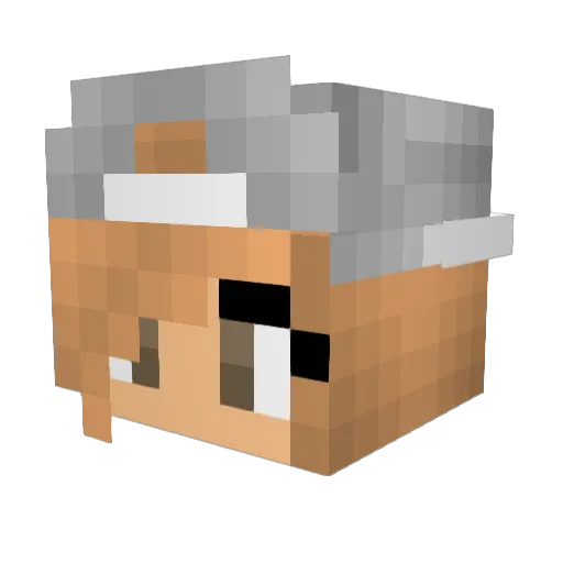 mapeycorn Minecraft avatar head, 3D render