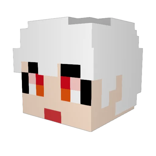 maple1_ Minecraft avatar head, 3D render