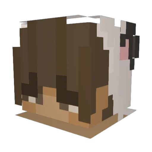 maplecows Minecraft avatar head, 3D render