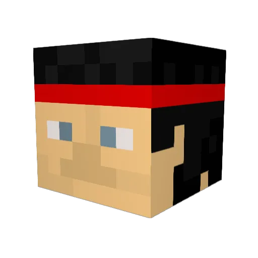 mapmario Minecraft avatar head, 3D render