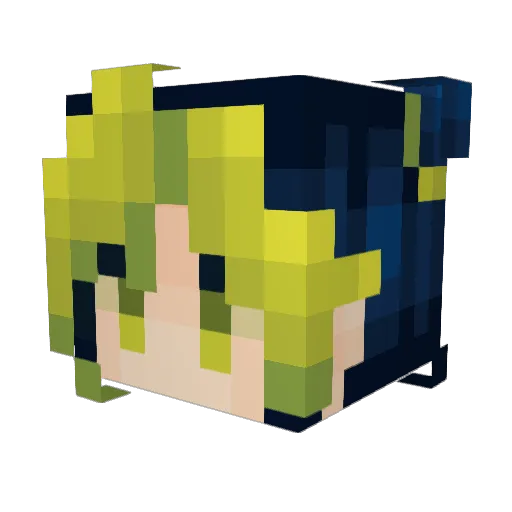 mappiiii Minecraft avatar head, 3D render
