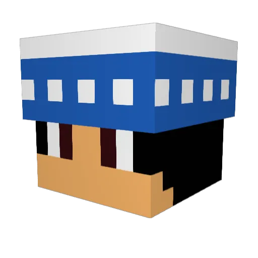 maqdad Minecraft avatar head, 3D render