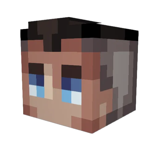 maqques Minecraft avatar head, 3D render