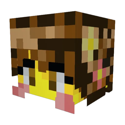 mar_0 Minecraft avatar head, 3D render