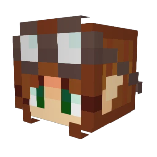 mara75 Minecraft avatar head, 3D render