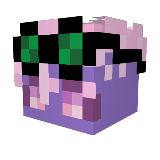 maraleft Minecraft avatar head, 3D render