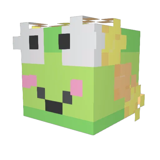 maramenn Minecraft avatar head, 3D render