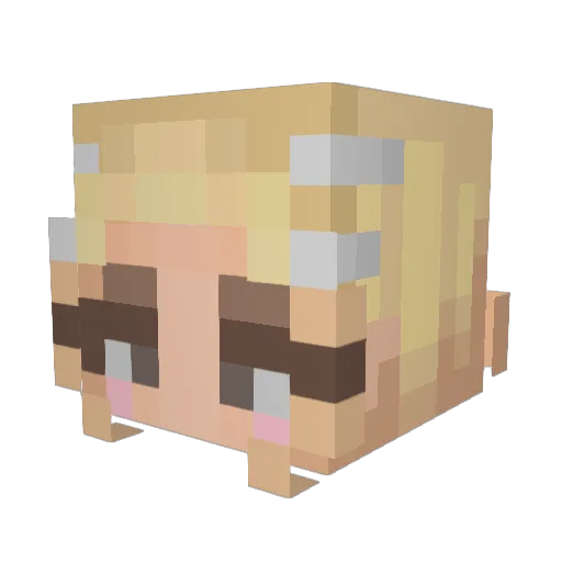 maramotas Minecraft avatar head, 3D render