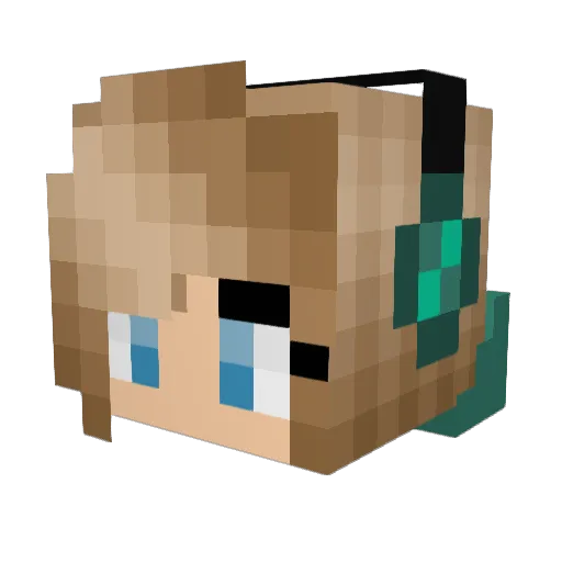 marbar100 Minecraft avatar head, 3D render