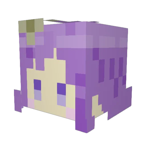 marble2 Minecraft avatar head, 3D render