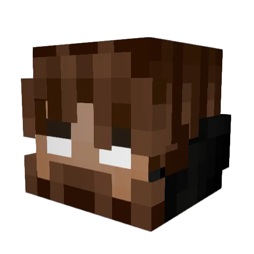 marblehead Minecraft avatar head, 3D render