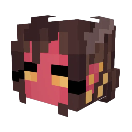 marblemari Minecraft avatar head, 3D render