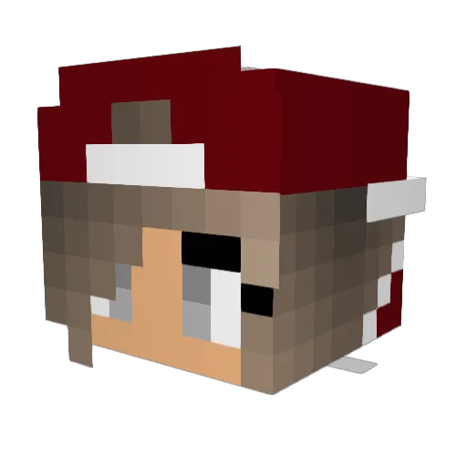 marblex Minecraft avatar head, 3D render