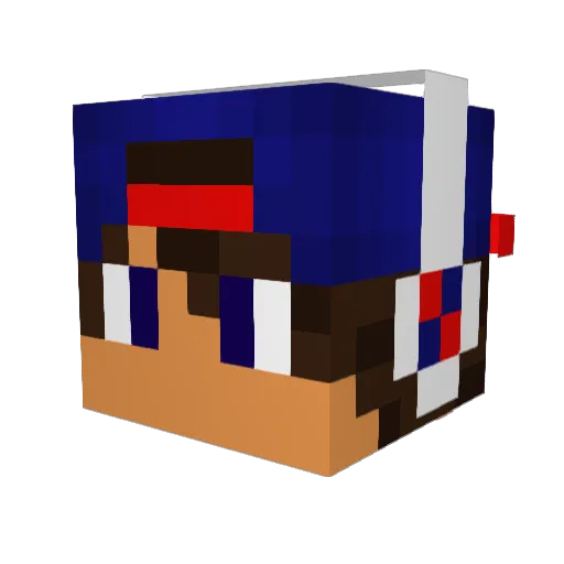 marccodina Minecraft avatar head, 3D render