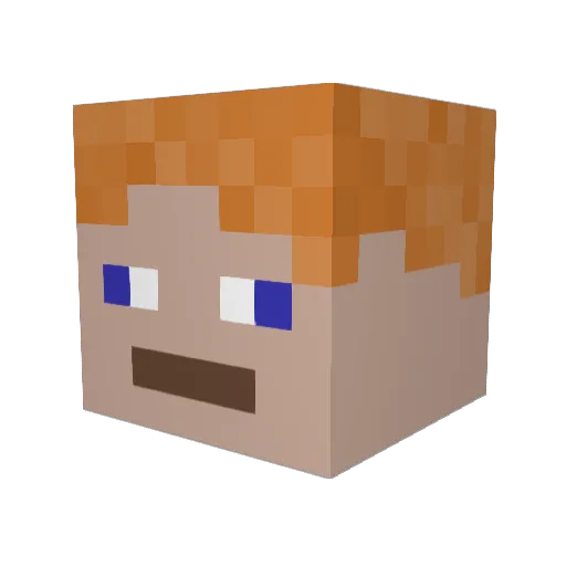 marcduck Minecraft avatar head, 3D render