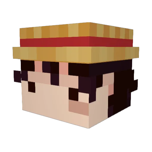 marcelinee_png Minecraft avatar head, 3D render