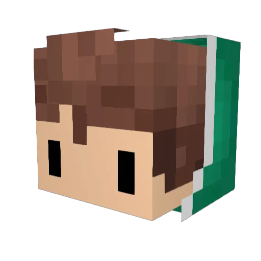 marcelojoy Minecraft avatar head, 3D render