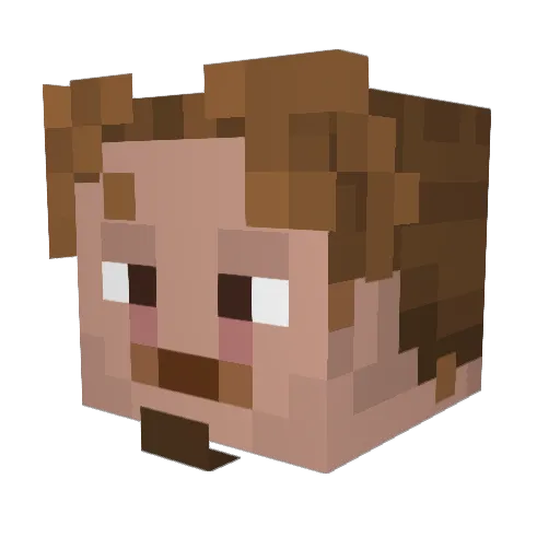marcelv Minecraft avatar head, 3D render