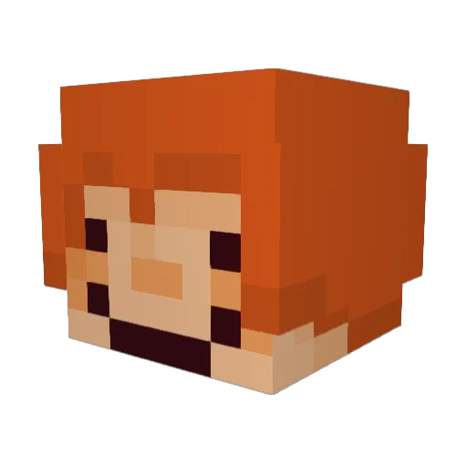 marchew_13 Minecraft avatar head, 3D render