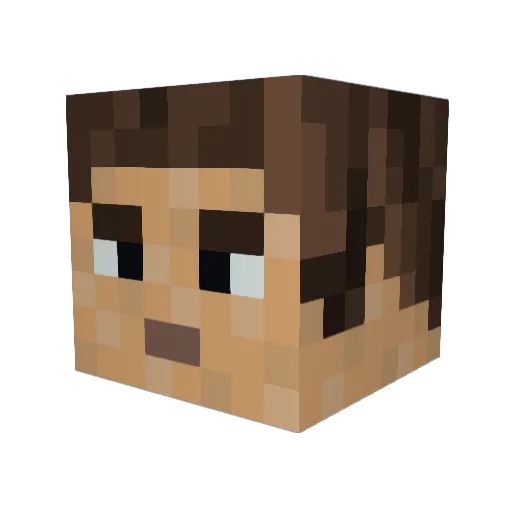 marciofcc Minecraft avatar head, 3D render
