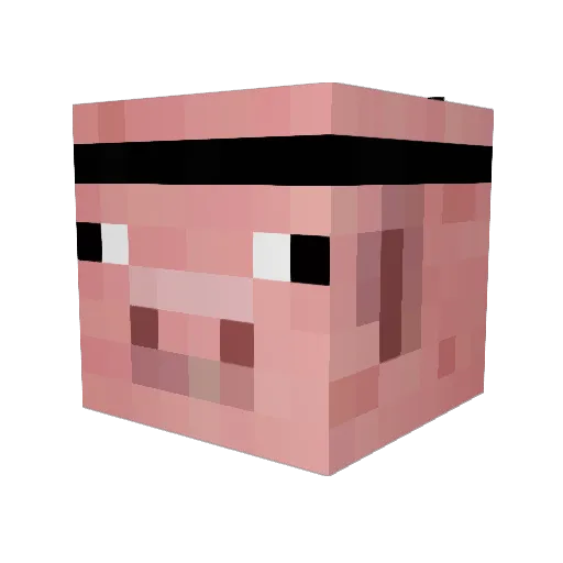 marcking Minecraft avatar head, 3D render