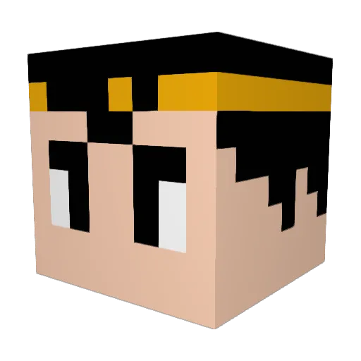 marclpzzz Minecraft avatar head, 3D render