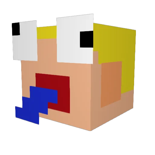 marco_stumpf Minecraft avatar head, 3D render