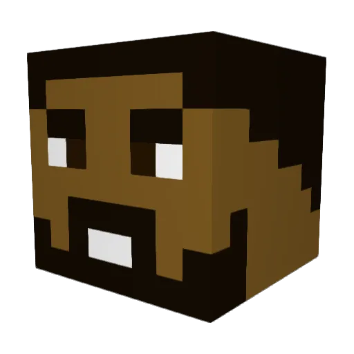 marcoguack Minecraft avatar head, 3D render