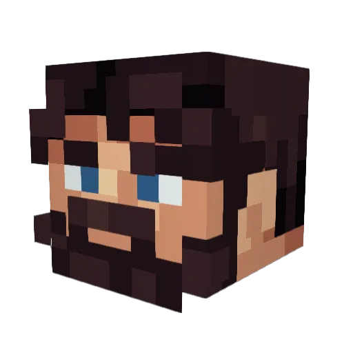 marcomainart Minecraft avatar head, 3D render