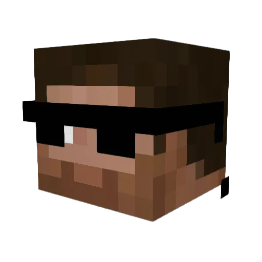 marcoqm Minecraft avatar head, 3D render