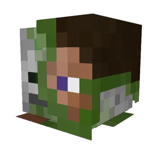 marcosjaniques Minecraft avatar head, 3D render