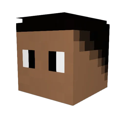 marcosv7_ Minecraft avatar head, 3D render
