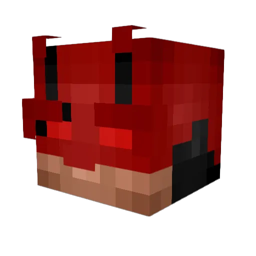 marct Minecraft avatar head, 3D render