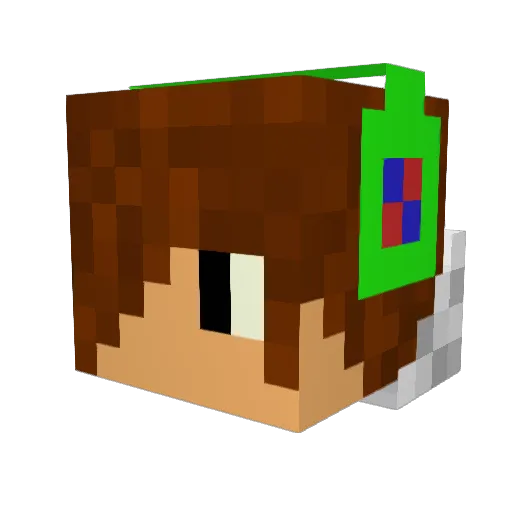 marcusaustin Minecraft avatar head, 3D render