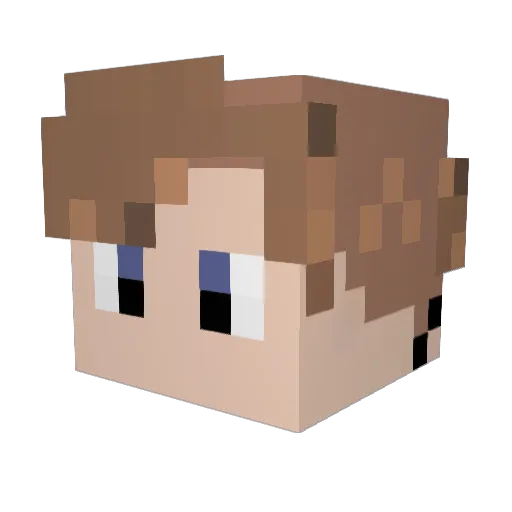 marcusffm Minecraft avatar head, 3D render